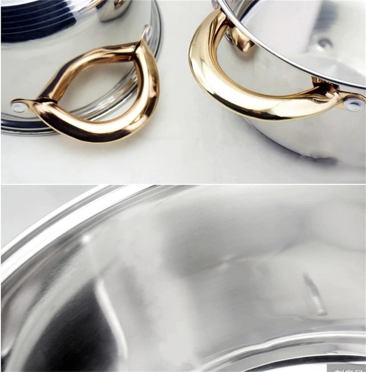 Buy wholesale Classic stainless steel pot 2 handles 20 cm, height 14.5 cm