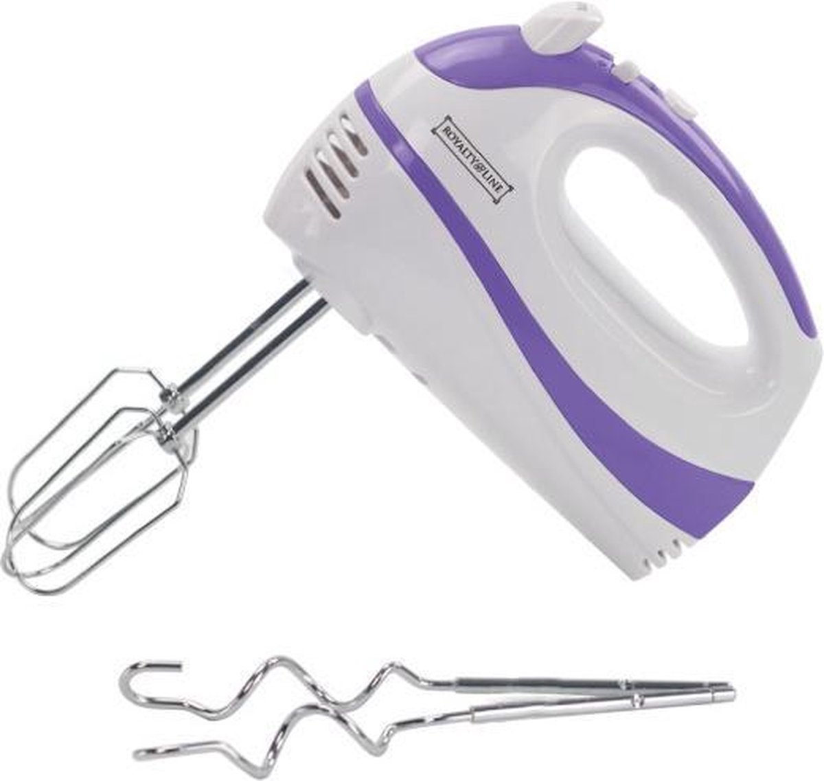 Hand Mixer - 300W - Mixer & Beaters & Whisk - Mixers - White / Purple - Royalty Line