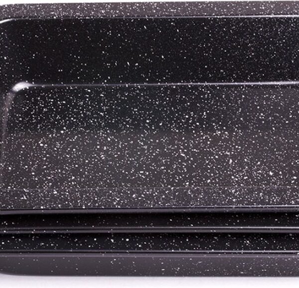 NEW - RL-MM3 Oven Dishes  With Silicone Handle - 3 Piece - Non-stick Coating - 35/37/39 cm - Black - Royalty Line