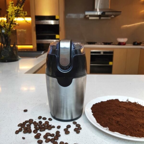 Electric Coffee /Spice/Bean Grinder - 200W -  70grams - Stainless Steel - Black - Royalty Line