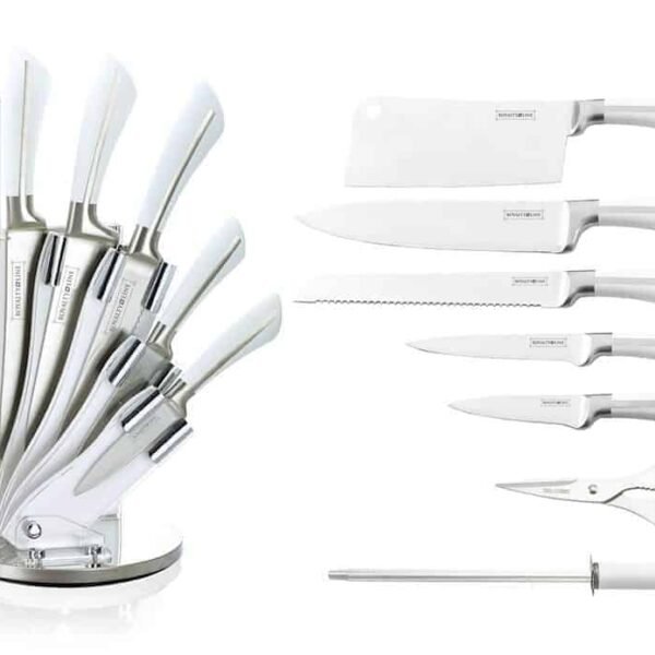 Luxury Knife Set - 8pcs - Silver - Royalty Line