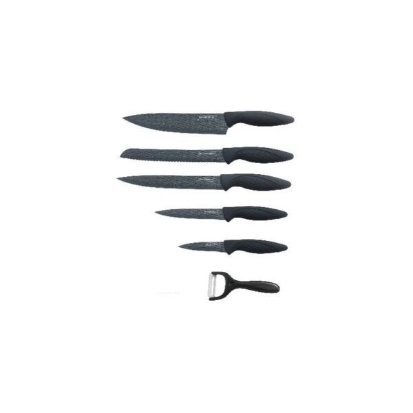Knife Set – Non-stick coating – 5pcs – Black – Royalty Line
