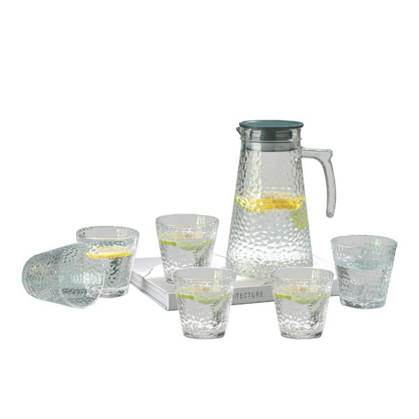 GLASS SET - Pure shape- 1.8L Caraffe - 7pcs - Cheffinger