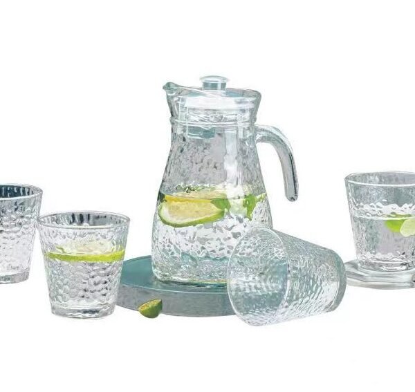 GLASS SET - Pure shape- 1.2L Caraffe - 5pcs - Cheffinger