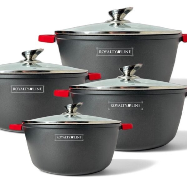 Casserole SET - Die Cast - Non Stick Greblon Marble Coated - 32cm/36cm/40cm/44cm - Royalty Line