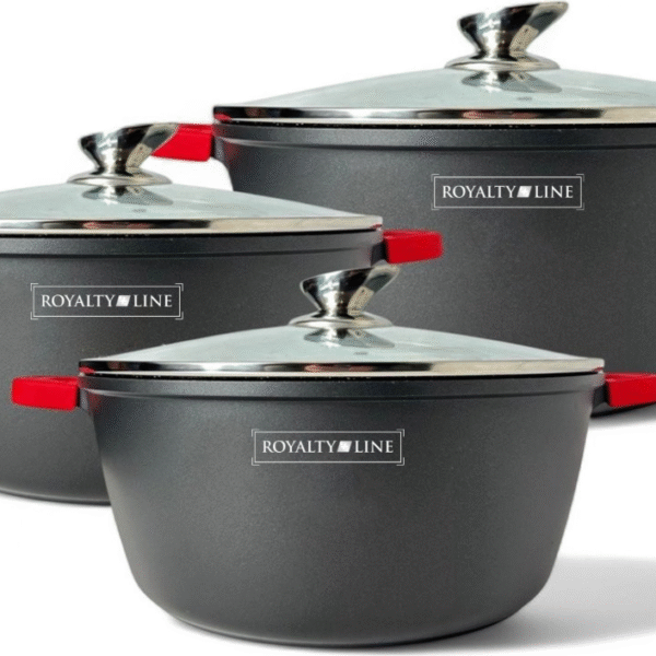 Casserole SET - Die Cast - Non Stick Greblon Marble Coated - 36cm/40cm/44cm - Royalty Line